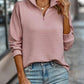 Ribbed Half-Zip Pullover