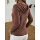 Ribbed Gathered Cowl Neck Top