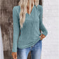 Ribbed Crossover V-Neck Jumper