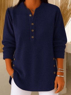 Ribbed Henley Tunic