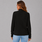 Side Button Rib Roll Neck