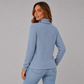 Side Button Rib Roll Neck
