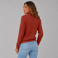 Side Button Rib Roll Neck