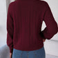 Cable Roll Neck Puff Sleeve Jumper