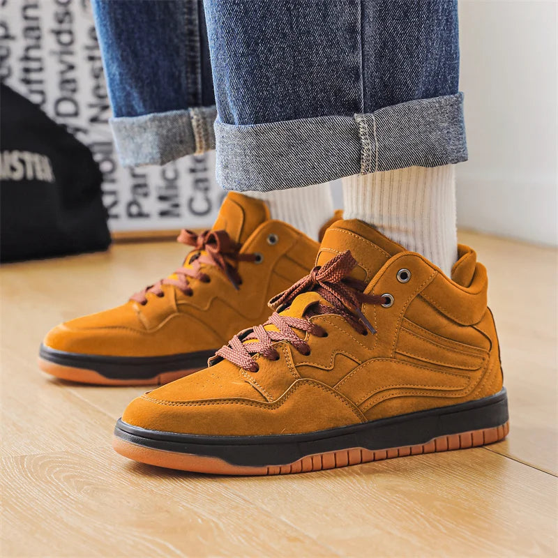 Foggi Premium Leather High-Top Basketball Sneakers