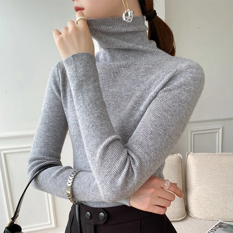 Ultra-Soft Cashmere-Feel High Roll Neck Jumper