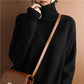 Lambswool Ribbed Roll Neck Jumper