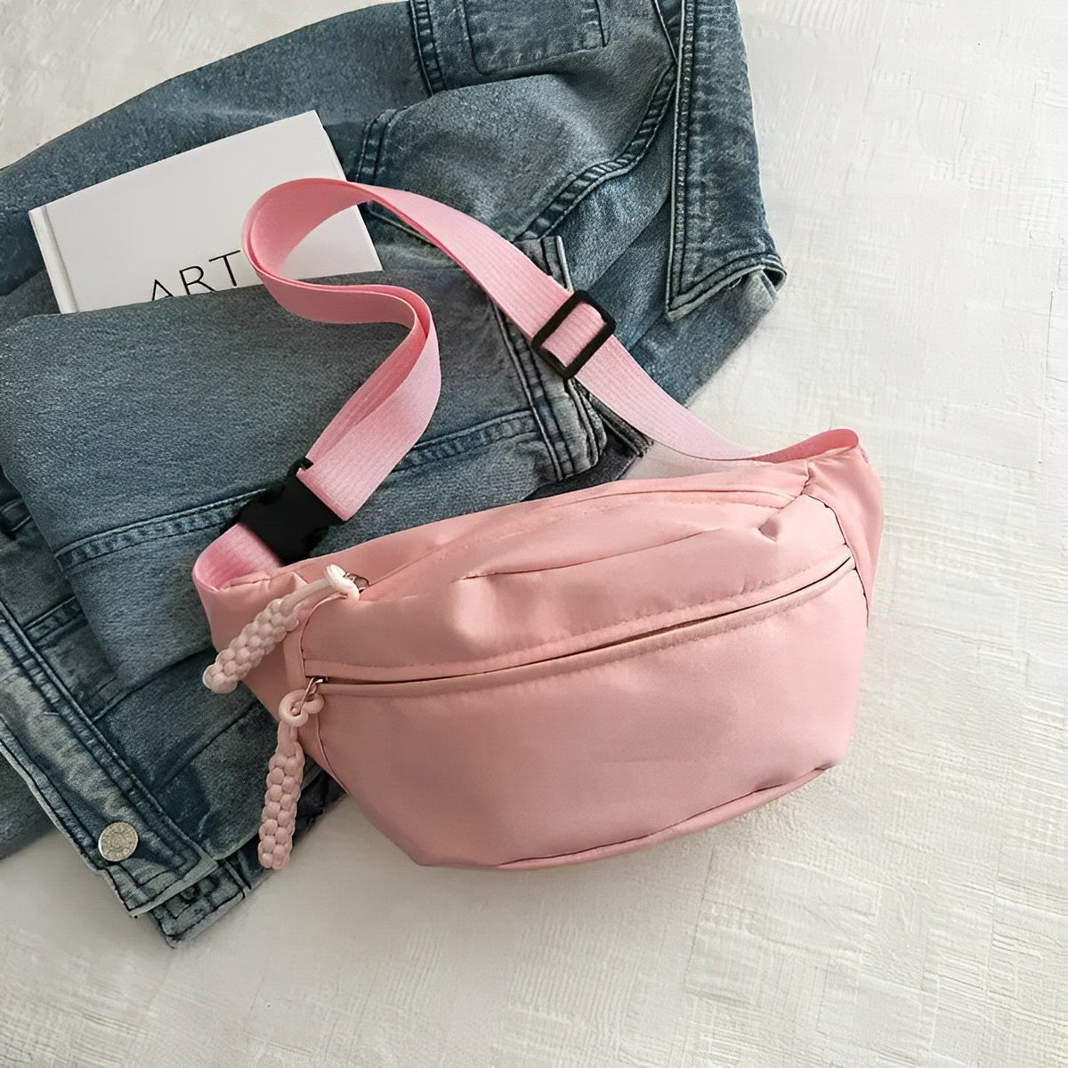 Crossbody Bag Nylon with Wide Adjustable Strap