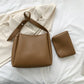 Hobo Bag Faux Leather with Matching Pouch and Adjustable Strap