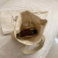 Tote Bag Straw with Zip Closure and Two Large Handles