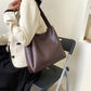 Hobo Bag Faux Leather with Matching Pouch and Adjustable Strap