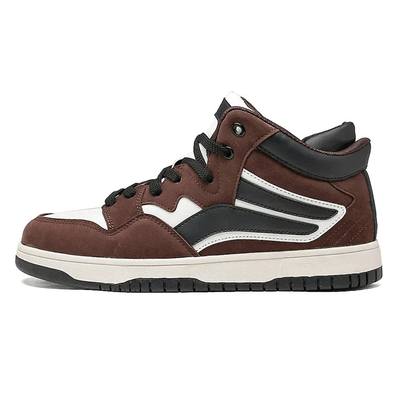 Foggi Premium Leather High-Top Basketball Sneakers