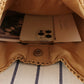 Tote Bag Straw with Faux Leather Details and Magnetic Snap