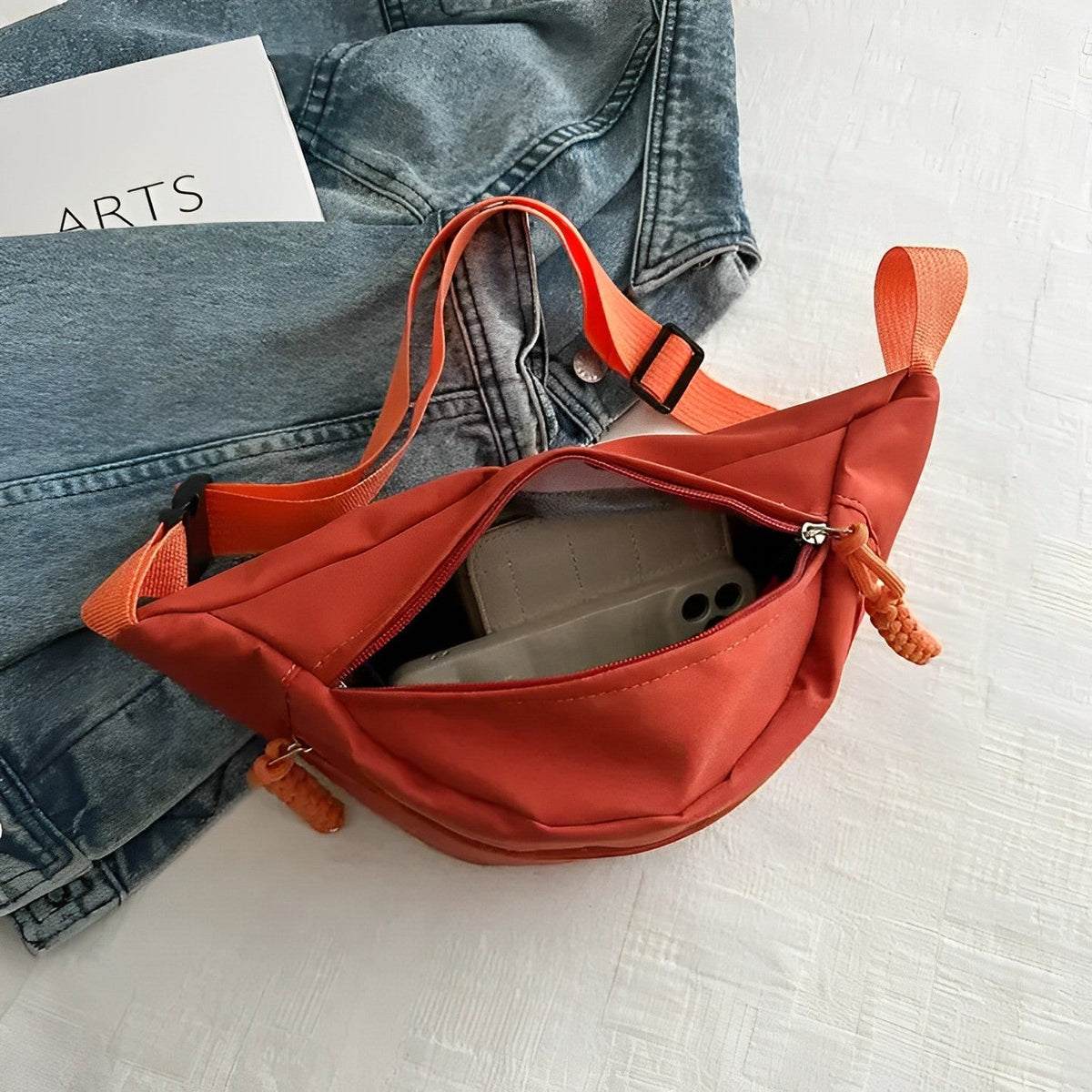 Crossbody Bag Nylon with Wide Adjustable Strap
