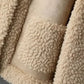 Fleece Jacket Faux Shearling with Structured Collar and Patch Pockets