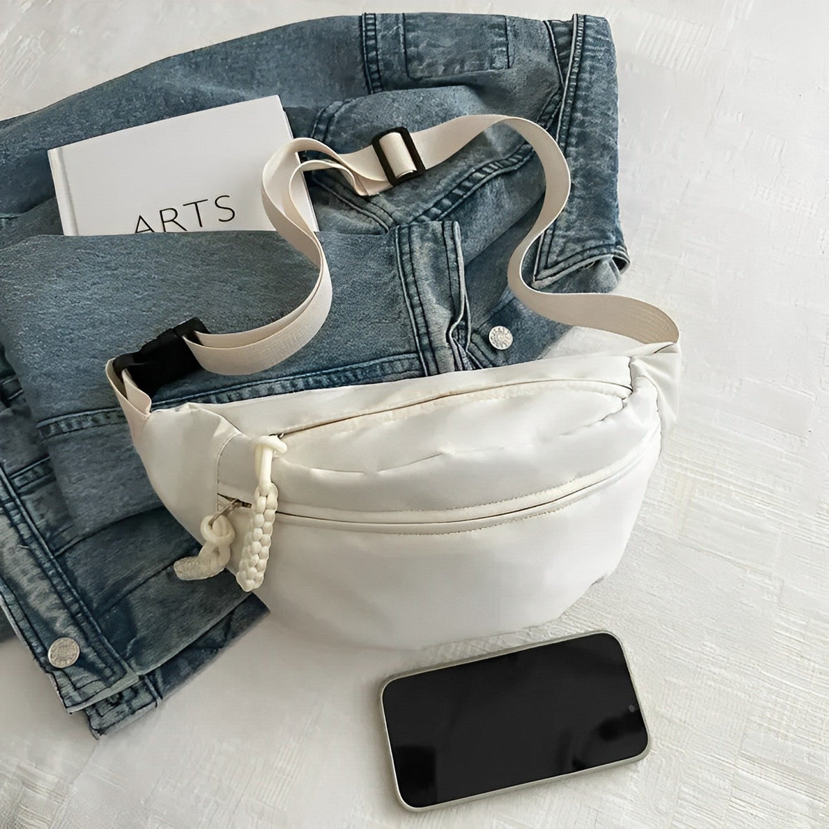 Crossbody Bag Nylon with Wide Adjustable Strap