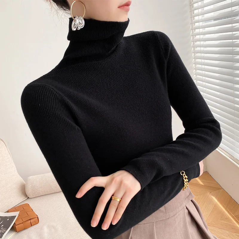 Ultra-Soft Cashmere-Feel High Roll Neck Jumper