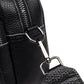 Crossbody Bag Faux Leather with Embroidered Strap and Zip Pockets
