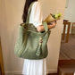 Tote Bag Straw with Zip Closure and Two Large Handles