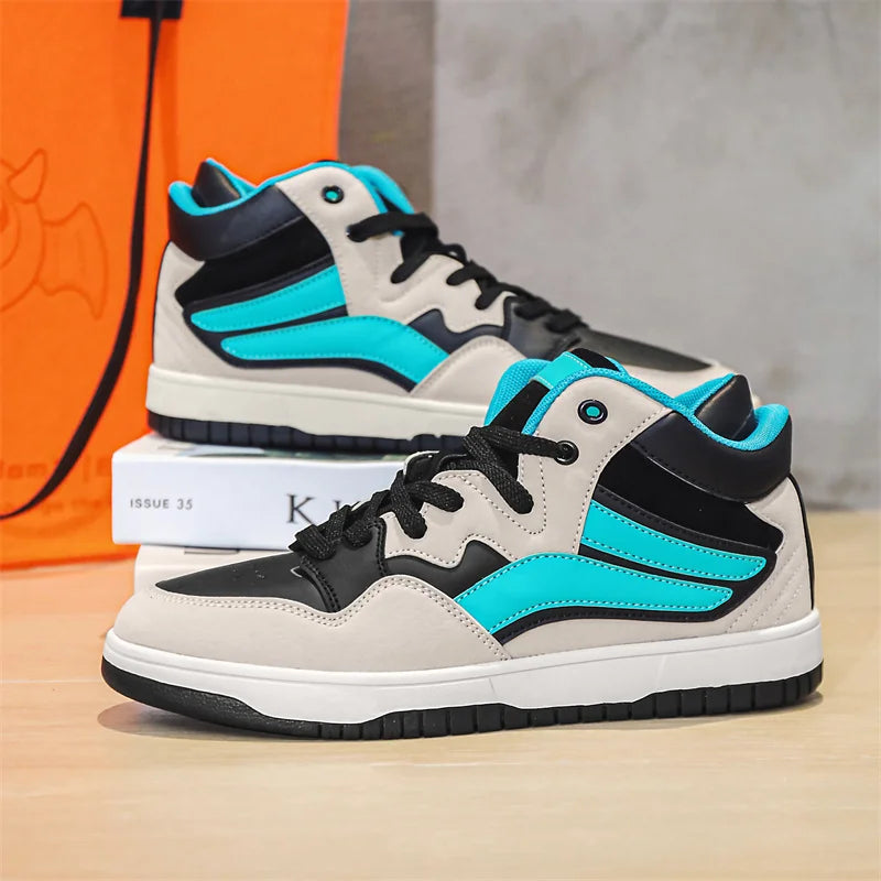 Foggi Premium Leather High-Top Basketball Sneakers