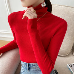 Ultra-Soft Cashmere-Feel High Roll Neck Jumper
