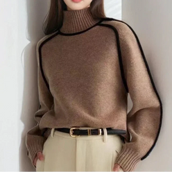 Lightweight High-Neck Knit Jumper