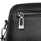 Crossbody Bag Faux Leather with Embroidered Strap and Zip Pockets