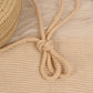 Round Straw Bag with Rope Shoulder Strap