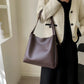 Hobo Bag Faux Leather with Matching Pouch and Adjustable Strap