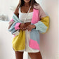 Pastel Colour Block Patchwork Cardigan