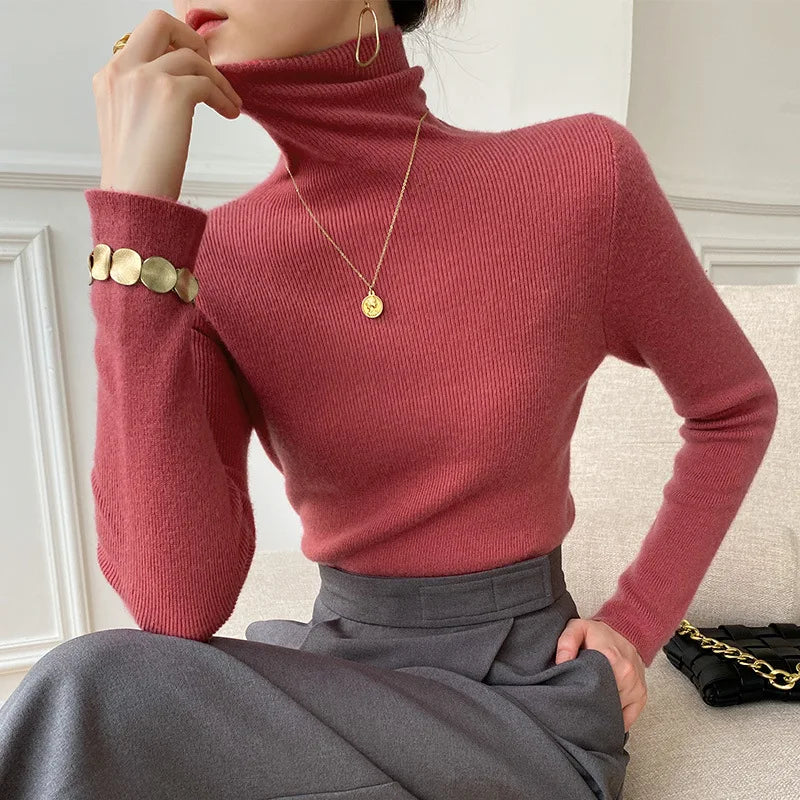 Ultra-Soft Cashmere-Feel High Roll Neck Jumper