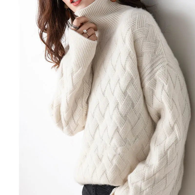 Premium Cashmere-Feel Roll Neck Jumper