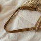 Tote Bag Straw with Faux Leather Details and Magnetic Snap