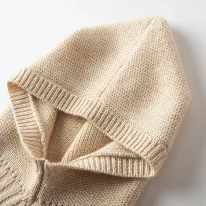 Cashmere-Feel Hooded Jumper
