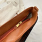 Crossbody Bag Faux Leather with Fabric Strap and Zip Pocket