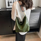 Crossbody Bag Faux Leather with Fabric Strap and Zip Pocket
