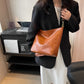 Crossbody Bag Faux Leather with Fabric Strap and Zip Pocket