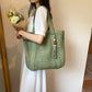 Tote Bag Straw with Zip Closure and Two Large Handles