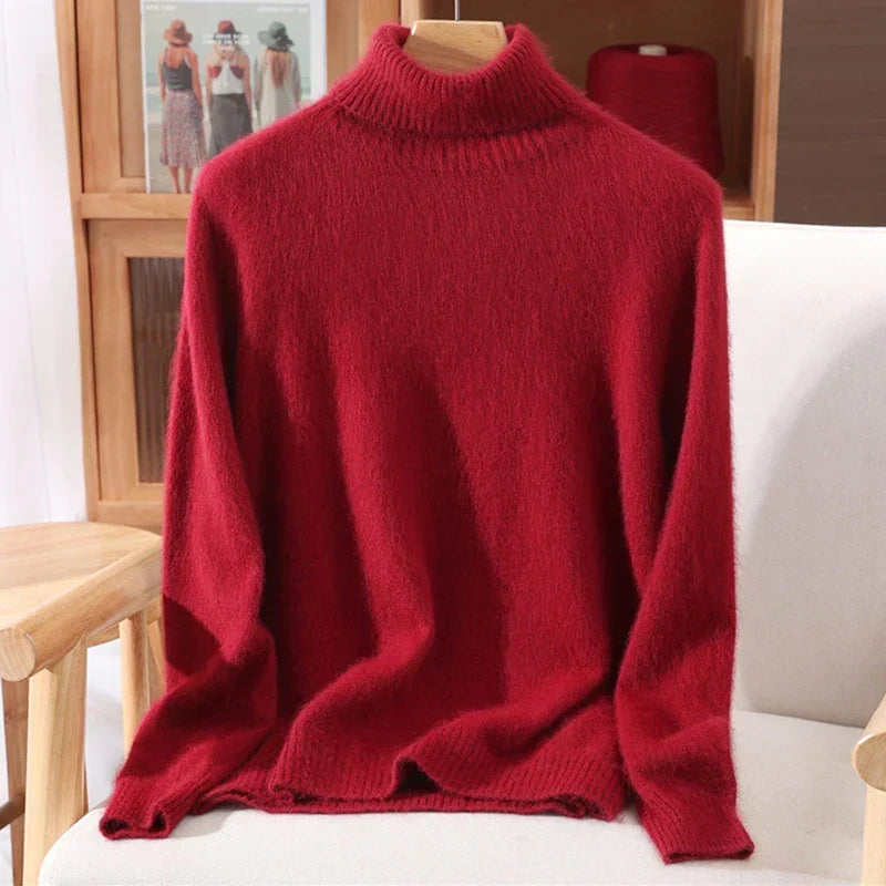Cashmere-Feel Brushed Knit Jumper