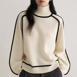 Lightweight High-Neck Knit Jumper