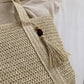 Tote Bag Straw with Zip Closure and Two Large Handles
