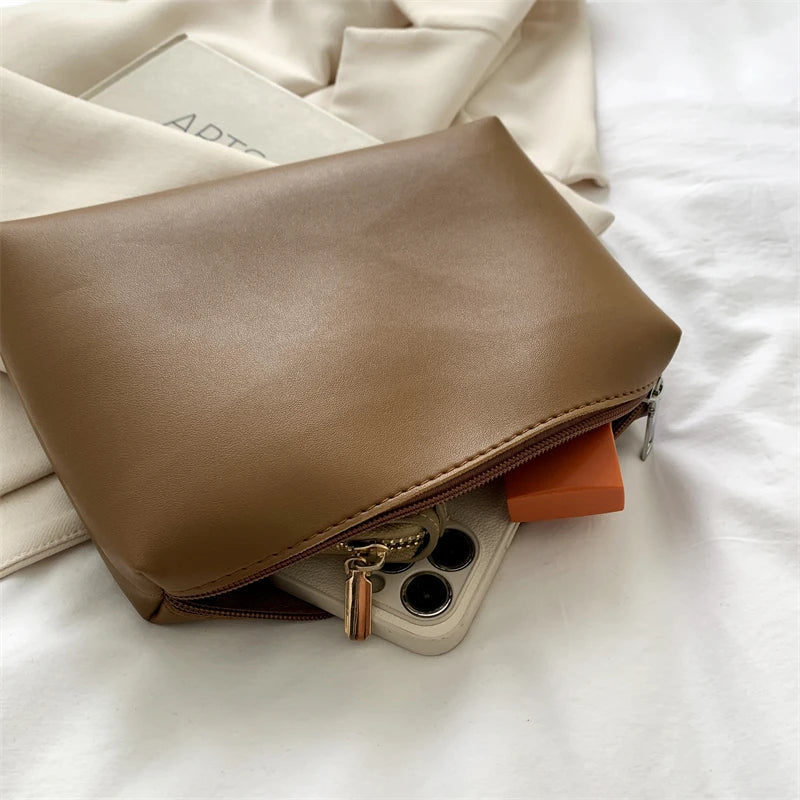 Hobo Bag Faux Leather with Matching Pouch and Adjustable Strap