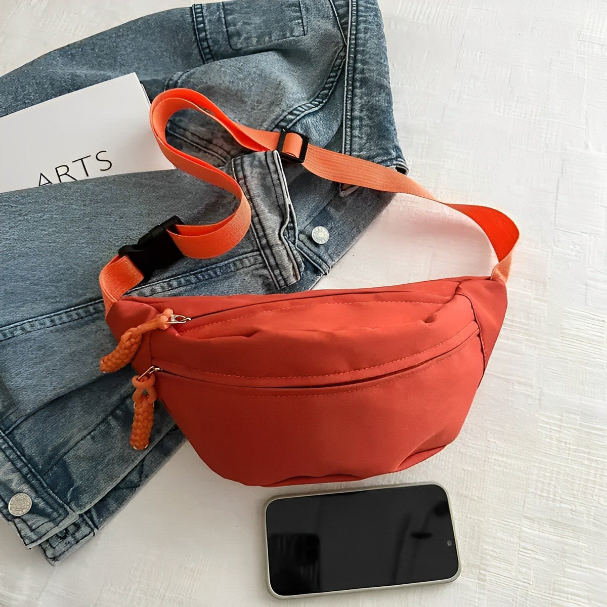 Crossbody Bag Nylon with Wide Adjustable Strap