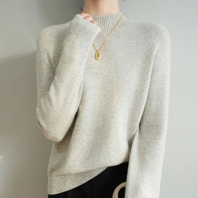 Extrafine Merino Mock Neck Jumper