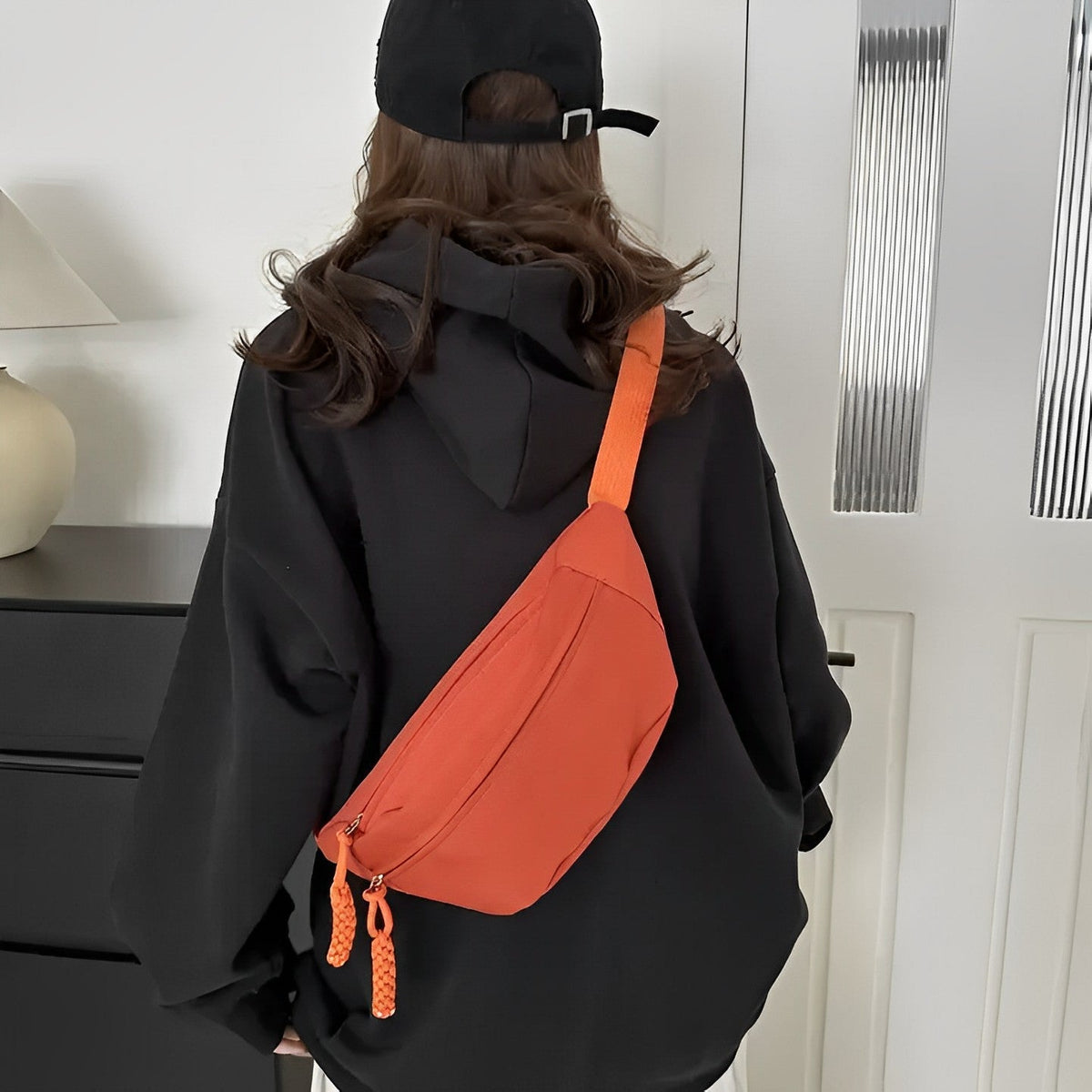 Crossbody Bag Nylon with Wide Adjustable Strap
