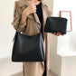 Hobo Bag Faux Leather with Matching Pouch and Adjustable Strap