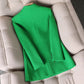 Blazer Polyester Plaid Shaped Fit with Notched Lapel