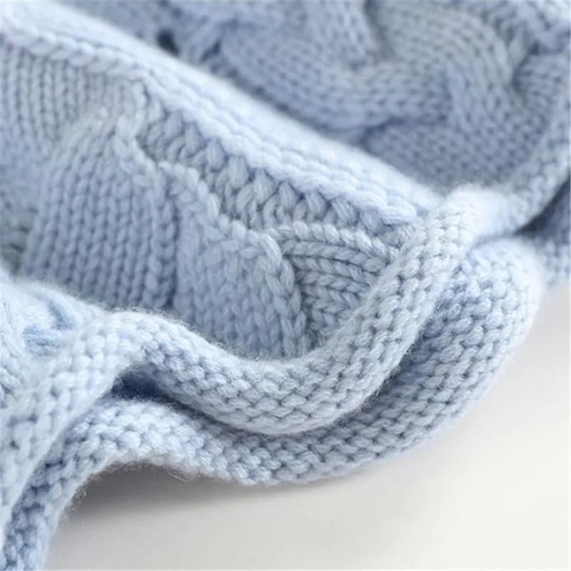 Cashmere-Feel Wavy Pattern Jumper