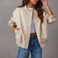 Bomber Jacket Faux Leather with Soft Lining and Zip Front