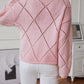 Sequin Diamond Puff Sleeve Jumper